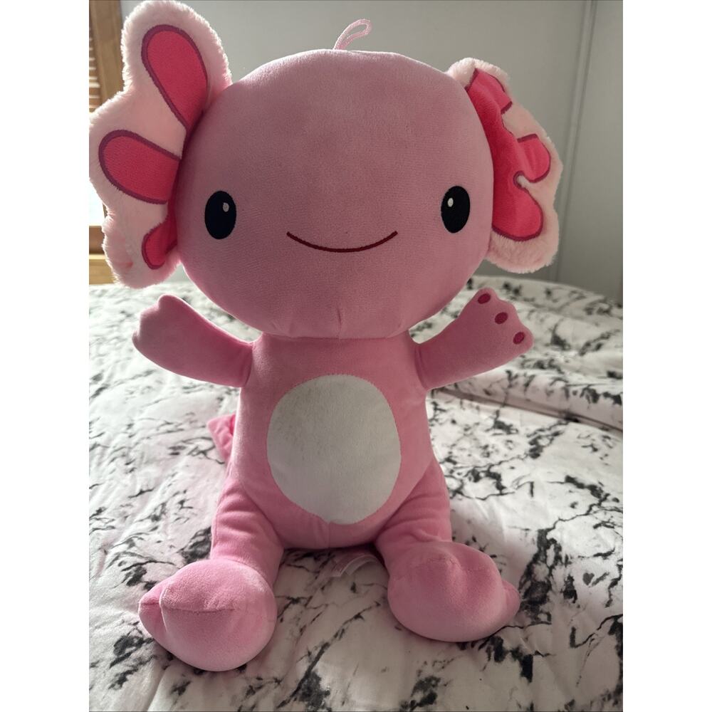 Fiesta Pink Axolotl Plush Factory Error Misprint Paw Pads Stuffed Animal